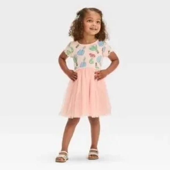 Disney Princess Pink Tulle Dress with Princess Print. Size 2T NWT J10 - Picture 2 of 2